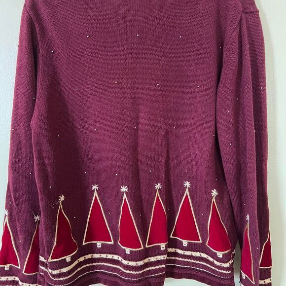 Christopher-banks Women's Burgundy and Red Jumper - Picture 5 of 6